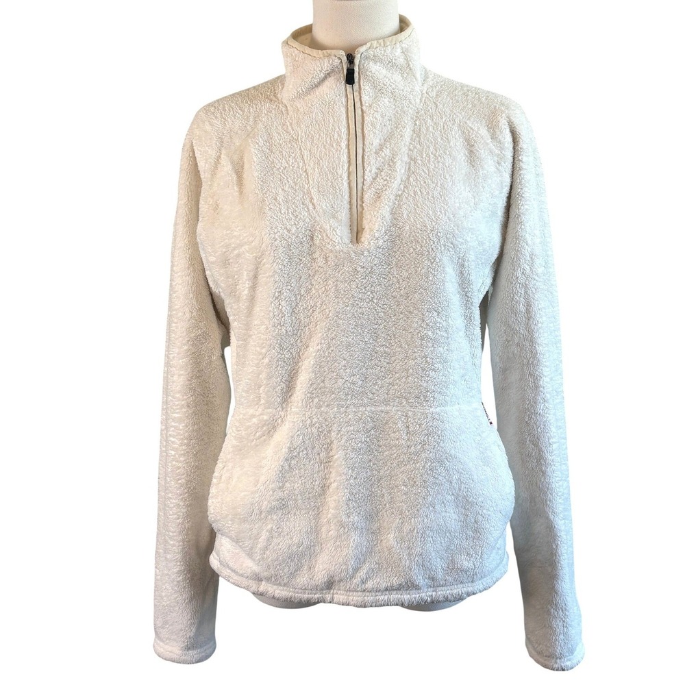 The North Face Osito Quarter Zip Fleece Cream Womens S‎ Sherpa Pullover Pocket